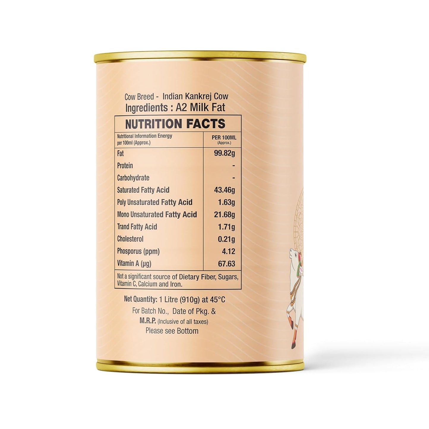 Gavyamart A2 Cow Ghee , Grassfed Ghee – Pasture Raised, Hand Crafted Clarified Butter, 1 L