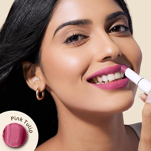 Mamaearth Moisture Matte Longstay Lipstick with Avocado Oil & Vitamin E - 08 Pink Tulip - 2g