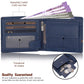 HORNBULL Denial Navy Leather Wallet for Men | Leather Mens Wallet with RFID Blocking