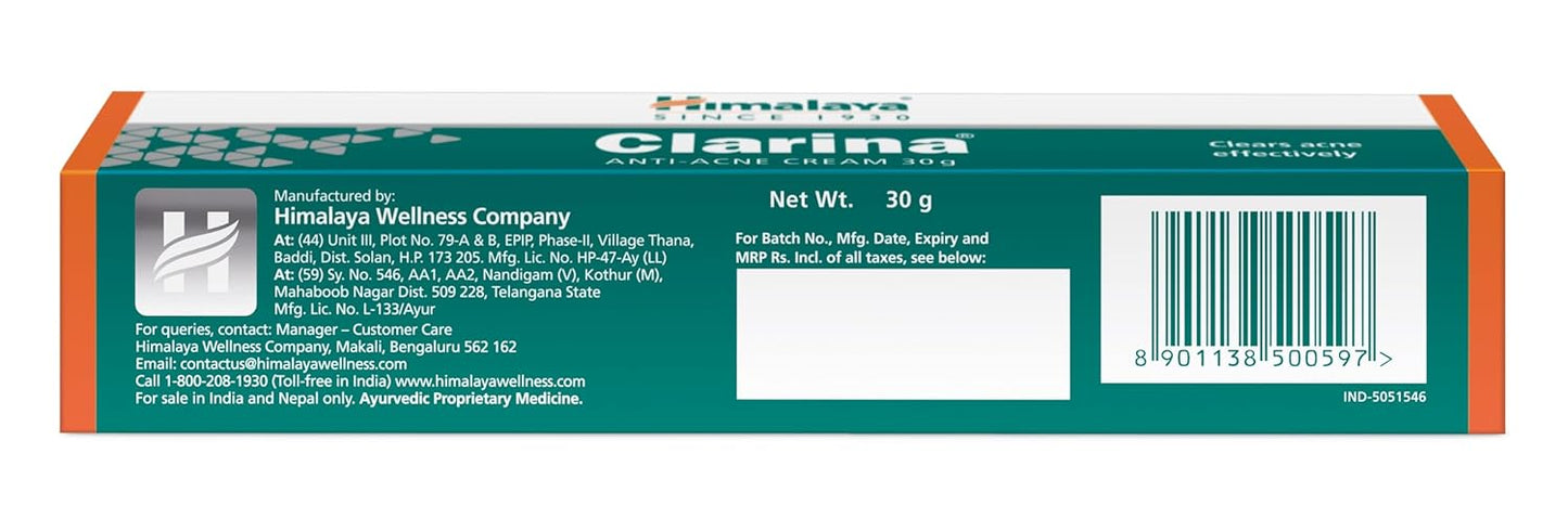Himalaya Herbals Clarina Anti-Acne Cream |30g