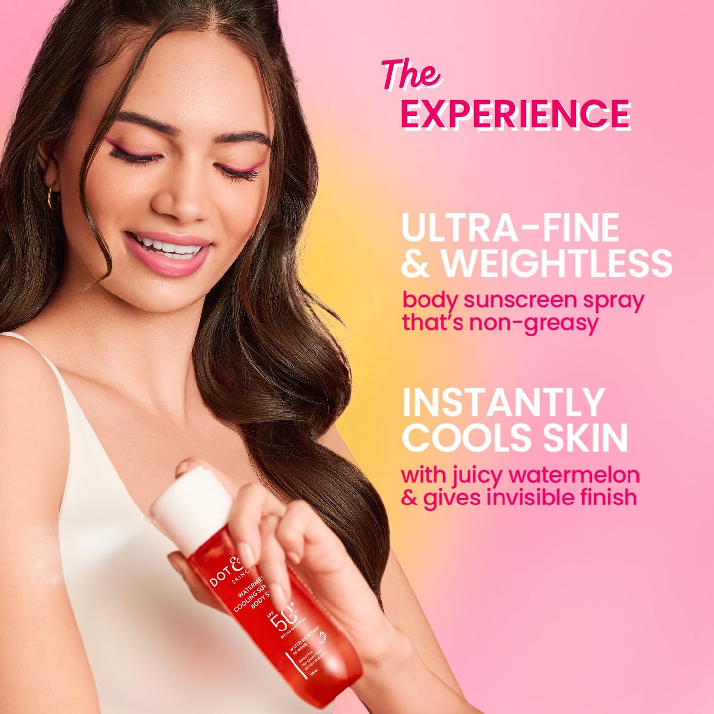 Dot & Key Watermelon Cooling Sunscreen Body Spray Spf 40 Pa+++, 110 ml