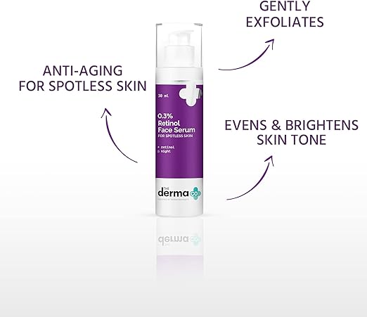 The Derma Co 0.3% Retinol Face Serum for Younger-Looking & Spotless Skin - 30 ml