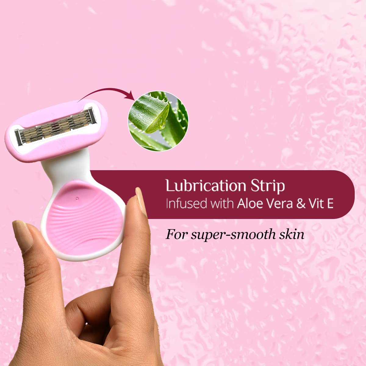 Carmesi Body Razor for Women's Hair Removal |1 Pc | With Travel Case | 5-Blade Precision