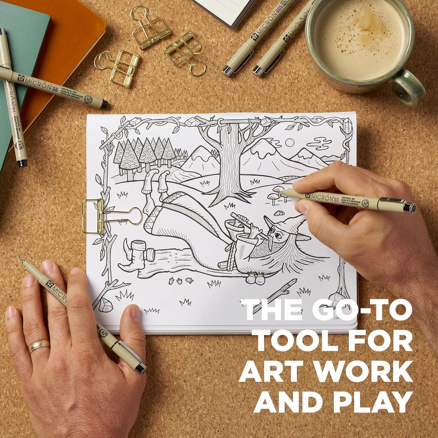 Sakura Pigma Micron Fineliner Pens - Archival Black Ink Pens - Pens for Writing, Drawing, or Journaling - Assorted Point Sizes - 6 Pack