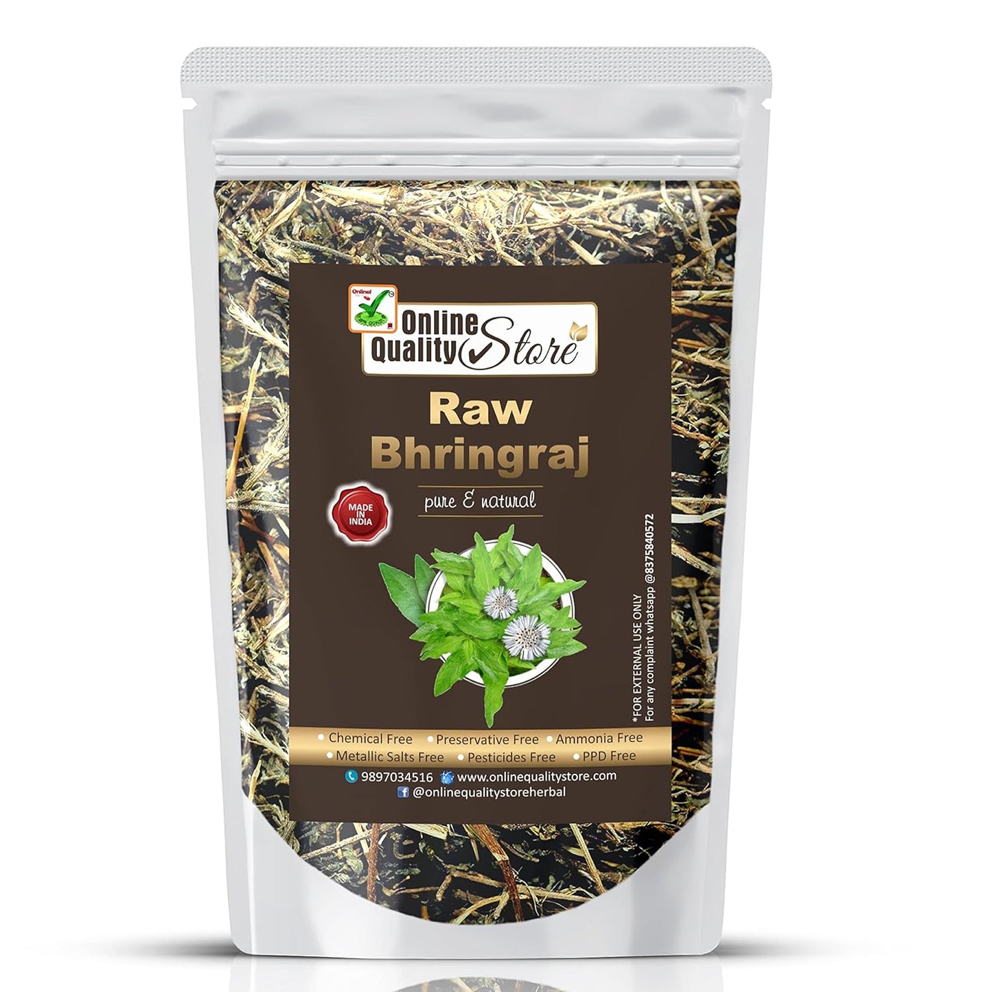 Online Quality Store raw bringaraj/bringraj dry leaves/Bhringraj Leaves/Bhangra 100 g