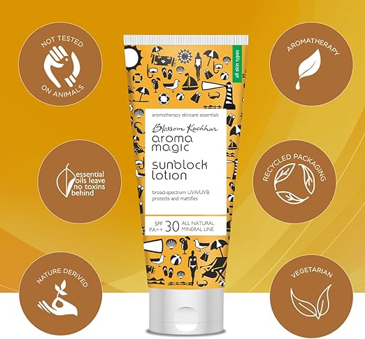 Aroma Magic Sunscreen Sun Block Lotion, SPF 30 - 100ml