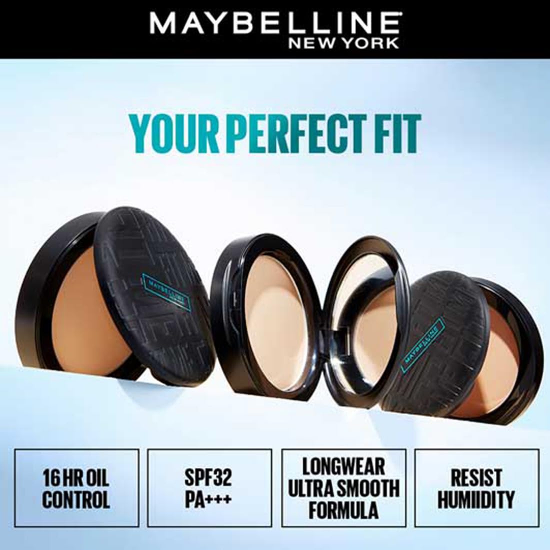 Maybelline New York Fit Me Shade 220 Natural Beige, Matte Compact Powder For Oily Skin, 8 gm