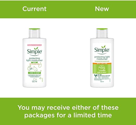 Simple Protecting Daily Face Cream Moisturiser, Spf 15, 125 ml