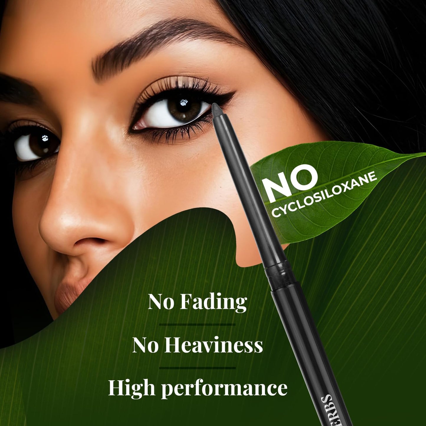 Just Herbs Retractable 2 in 1 Herbal Eyeliner + Kajal 0.3 gm Pack of 2