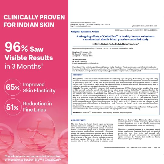 OZiva Vegan Collagen (Tangy Amla) for Skin, Hair & Nails, 200 gm