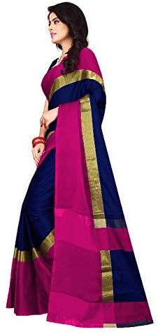 Dhruvi Trendz Soft Cotton & Silk Saree For Women Banarasi Saree