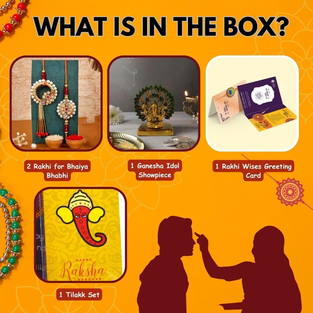 Rakhi Gift Combo Brother Bhaiya and Bhabhi