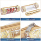 HomeStrap Set of 4 Transparent PVC Single Rod Bangle Storage Pouch, Golden