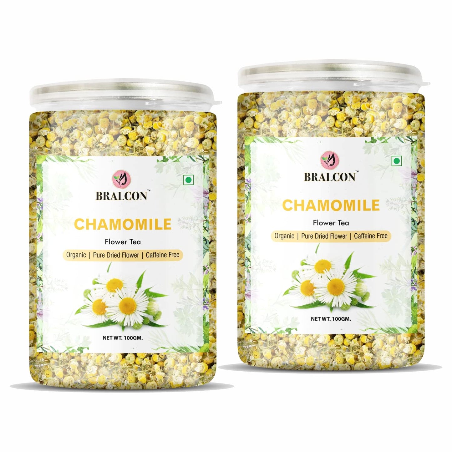Bralcon Organic Chamomile Flower Tea - 100 Gm | Boost Immunity| Detox & Stress Relief