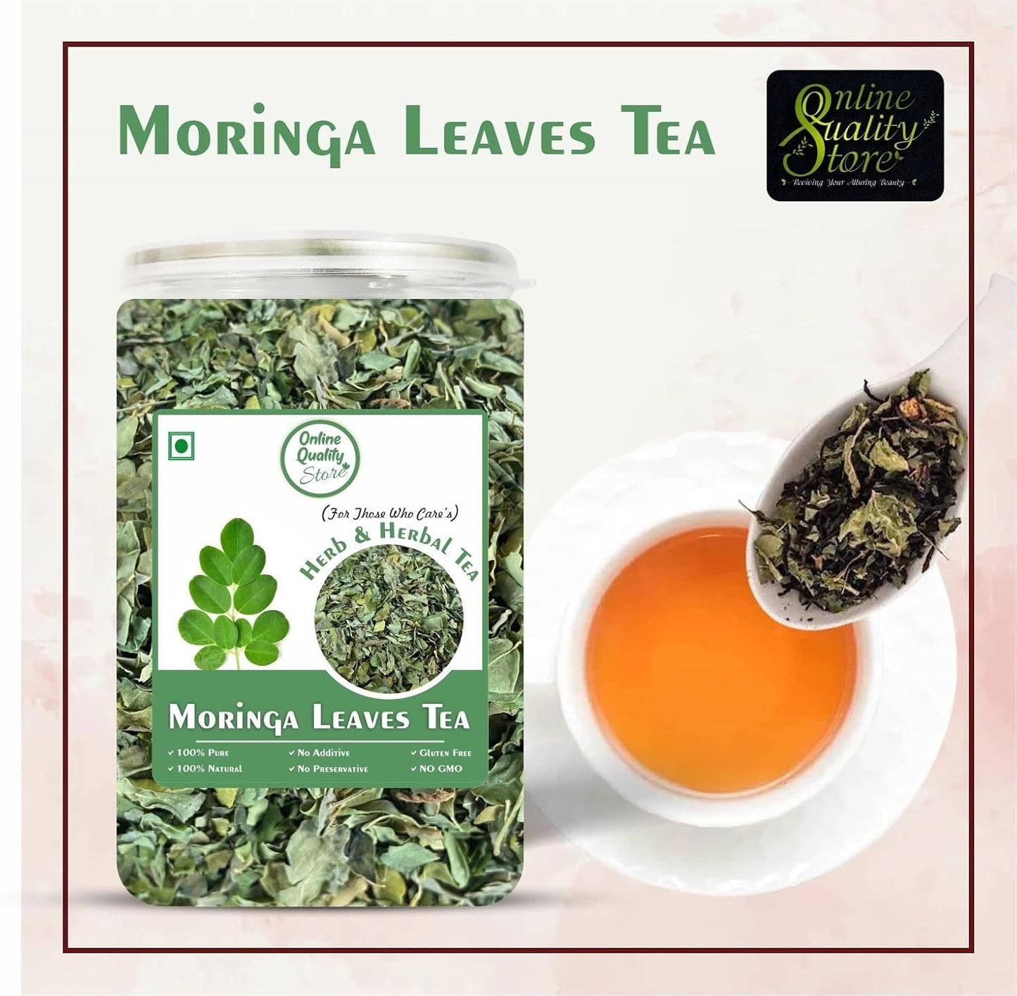 Online Quality Store Moringa Loose Leaves Tea - 100 gm