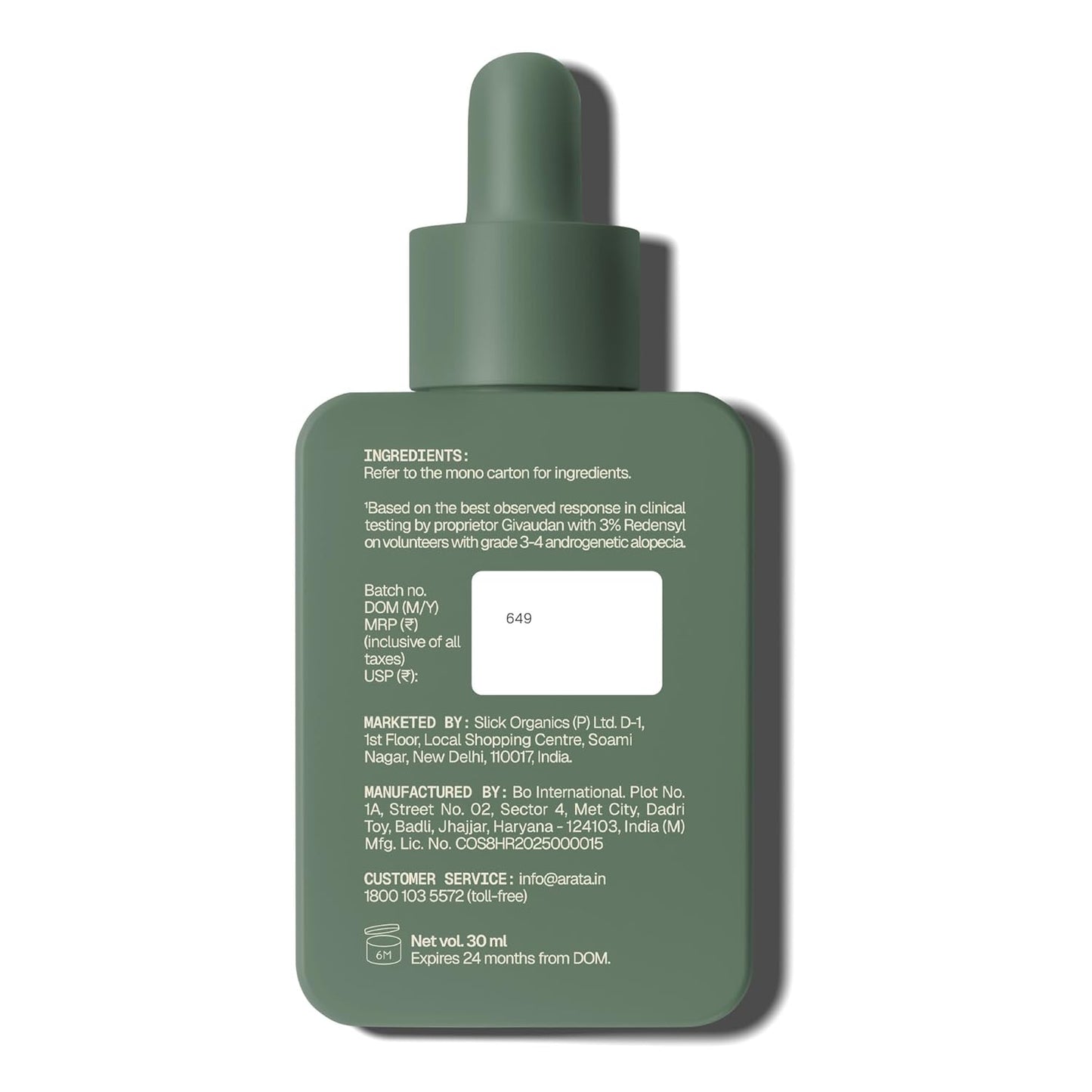 Arata Hair Growth Serum with 3% Redensyl, 3% Procapil, 5% Kopexil, 30 ml