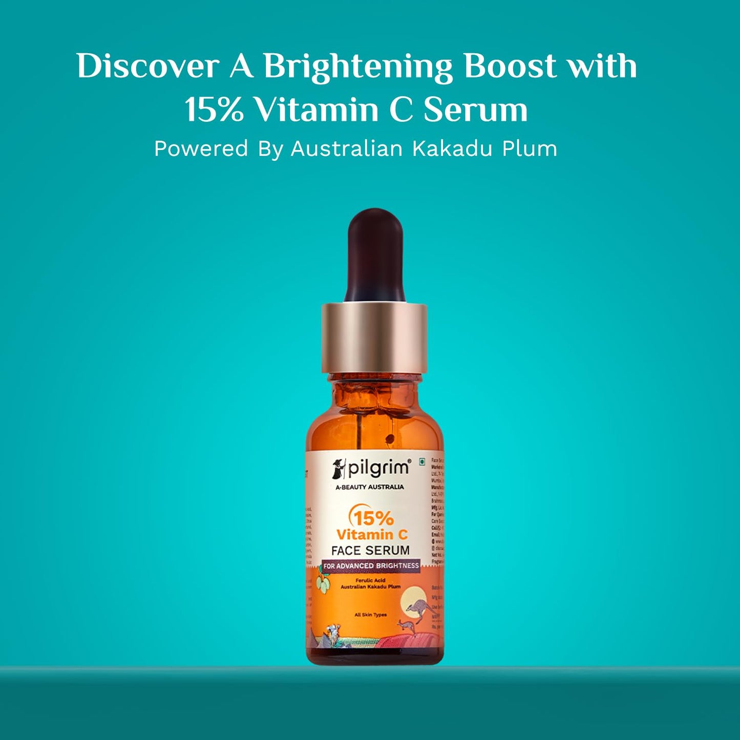 Pilgrim 15% Vitamin C Serum For Glowing Skin,  20 ml