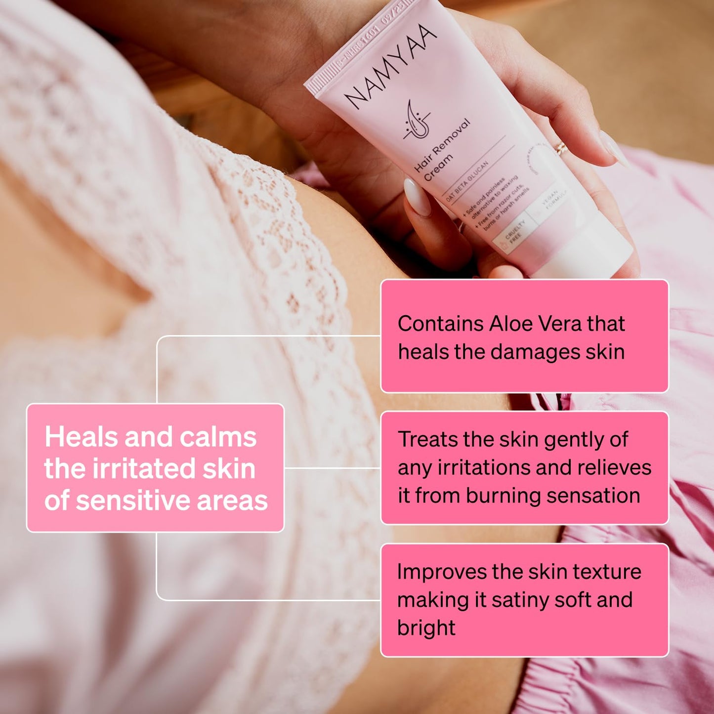 Namyaa Hair Removal Cream for Intimate Skin, 60 gram, Pack of 2