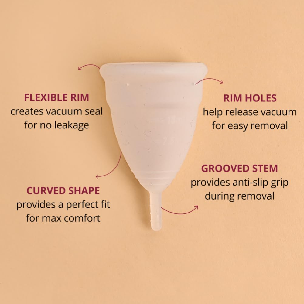 Carmesi Menstrual Cup for Women | Medium Size - With Free Pouch
