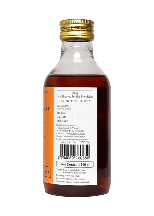 Kottakkal ayurveda® Dhanvantaram Tailam - 200 ml, Enriched With Goodness of Herbal Ingredients
