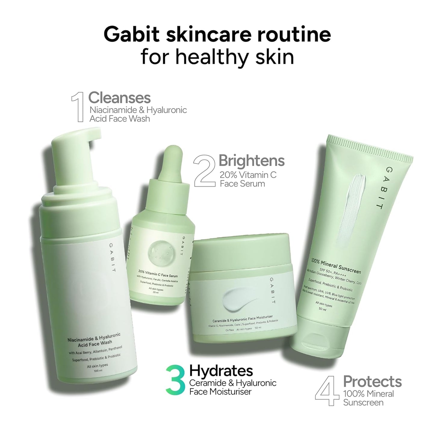 Gabit Ceramide & Hyaluronic Face Moisturiser, 50 ml