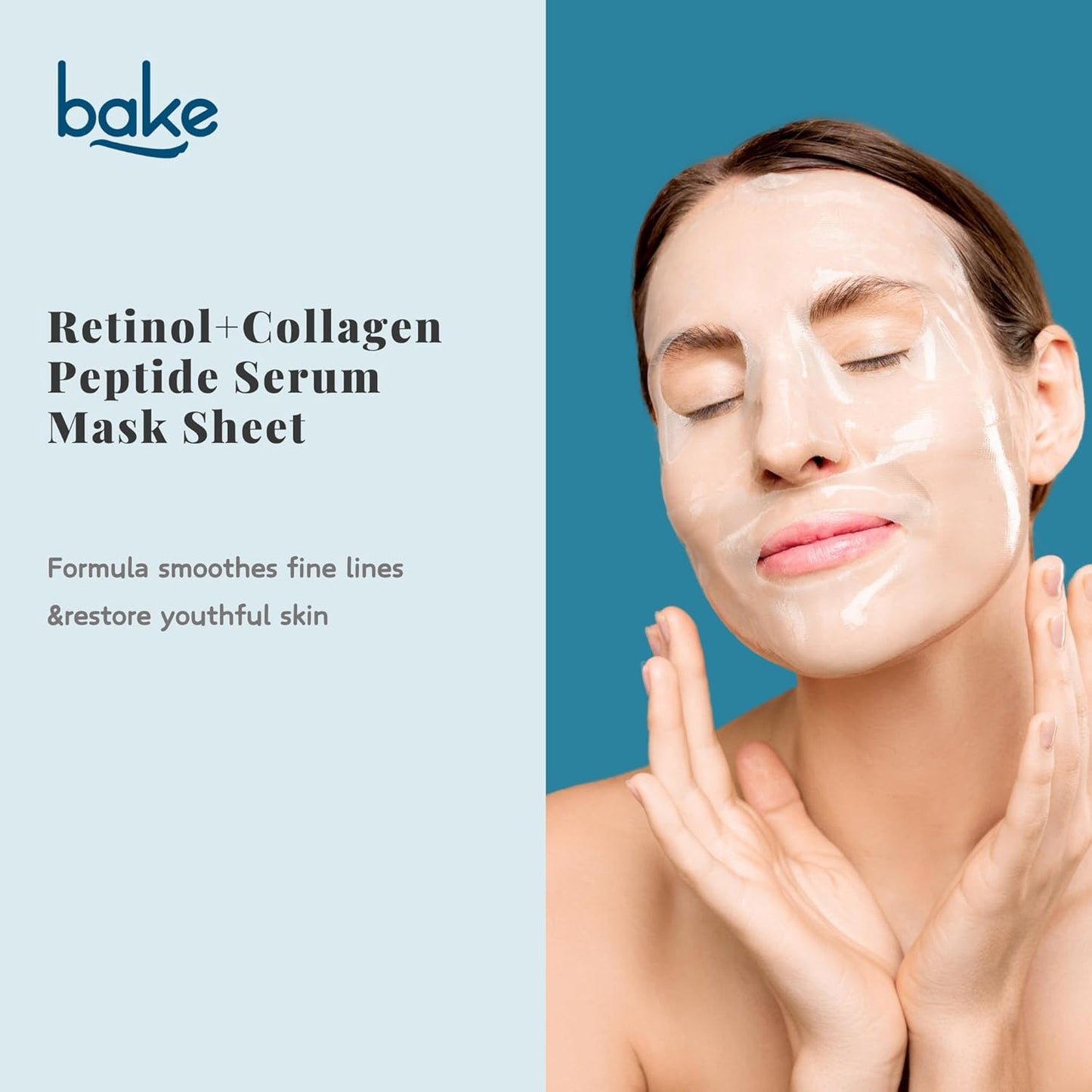 Bake 1% Retinol + Collagen Peptide Sheet Mask, 20 gm