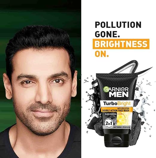 Garnier Men Power White Anti-Pollution Double Action Facewash, 100g