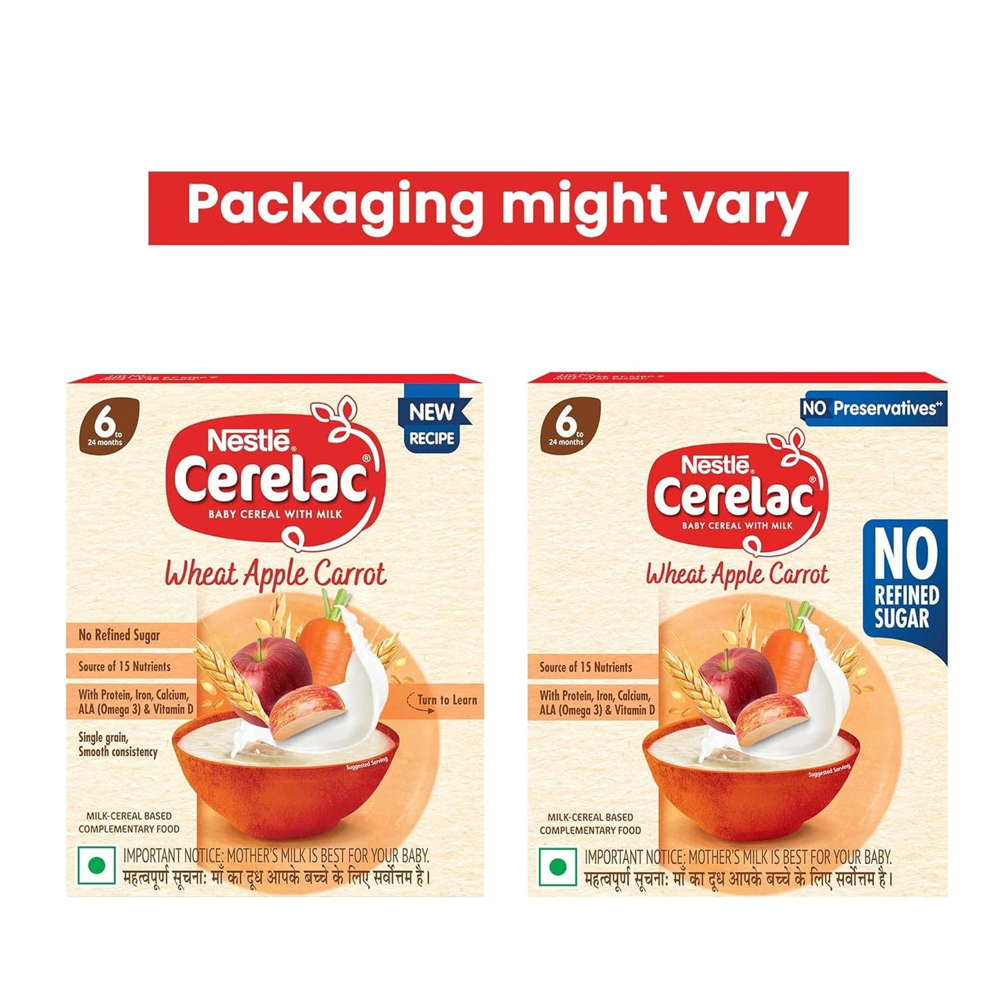 Nestle Cerelac Baby Food Cereal, Wheat Apple Carrot for 6 to 24 Months Baby, 300 gm