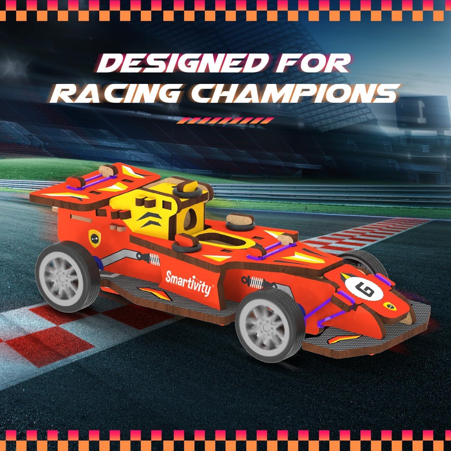 Smartivity DIY Speed CAR Toy for Kids Ages 6-12 | F1- Racing Car with Launcher