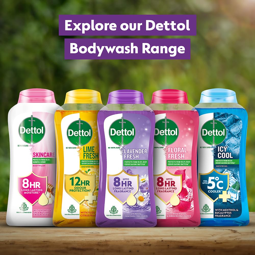Dettol Body Wash and Shower Gel for Women and Men, Lavender Fresh- 250ml PACK OF 2