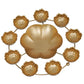 Webelkart Premium 9 Lotus Diya Shape urli Bowl for Home and Pooja Decorations, 12 Inches,Gold