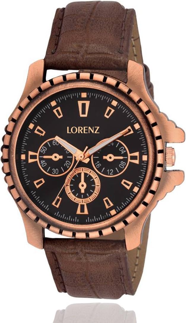 LORENZ Brown Watch and Wallet Combo for Men