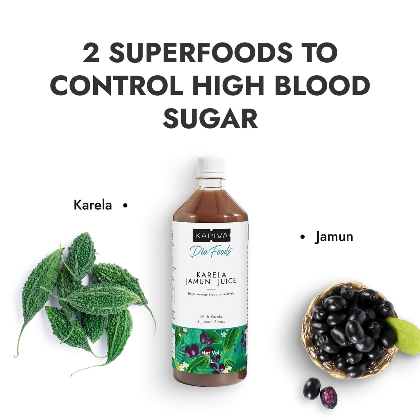 Kapiva Karela Jamun Juice, 1000 ml
