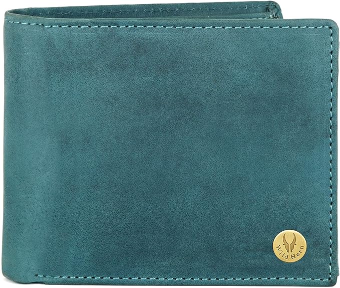 Wildhorn Genuine Leather Hand-Crafted Wallet for Men's Blue