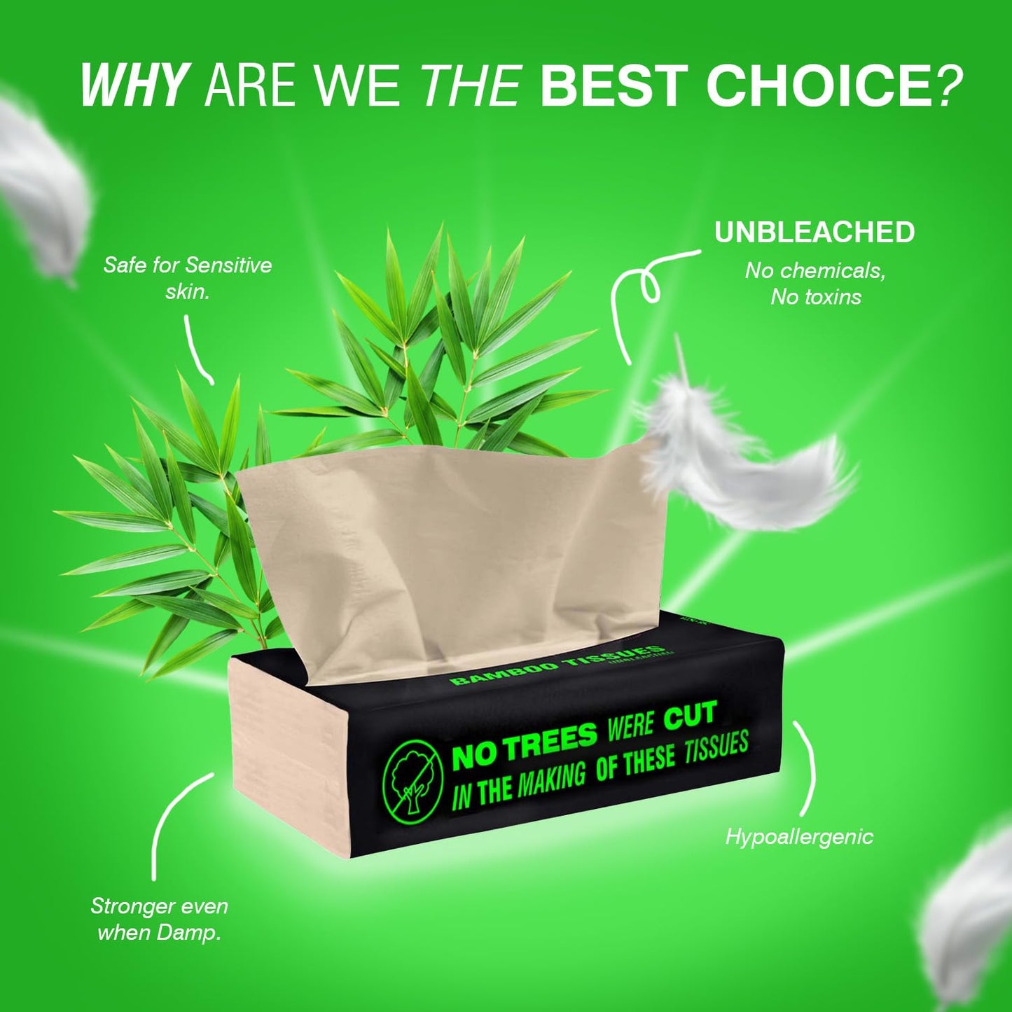 Beco Bamboo Facial Tissue Paper Box-Soft Pack | 100 pulls x 12 packs