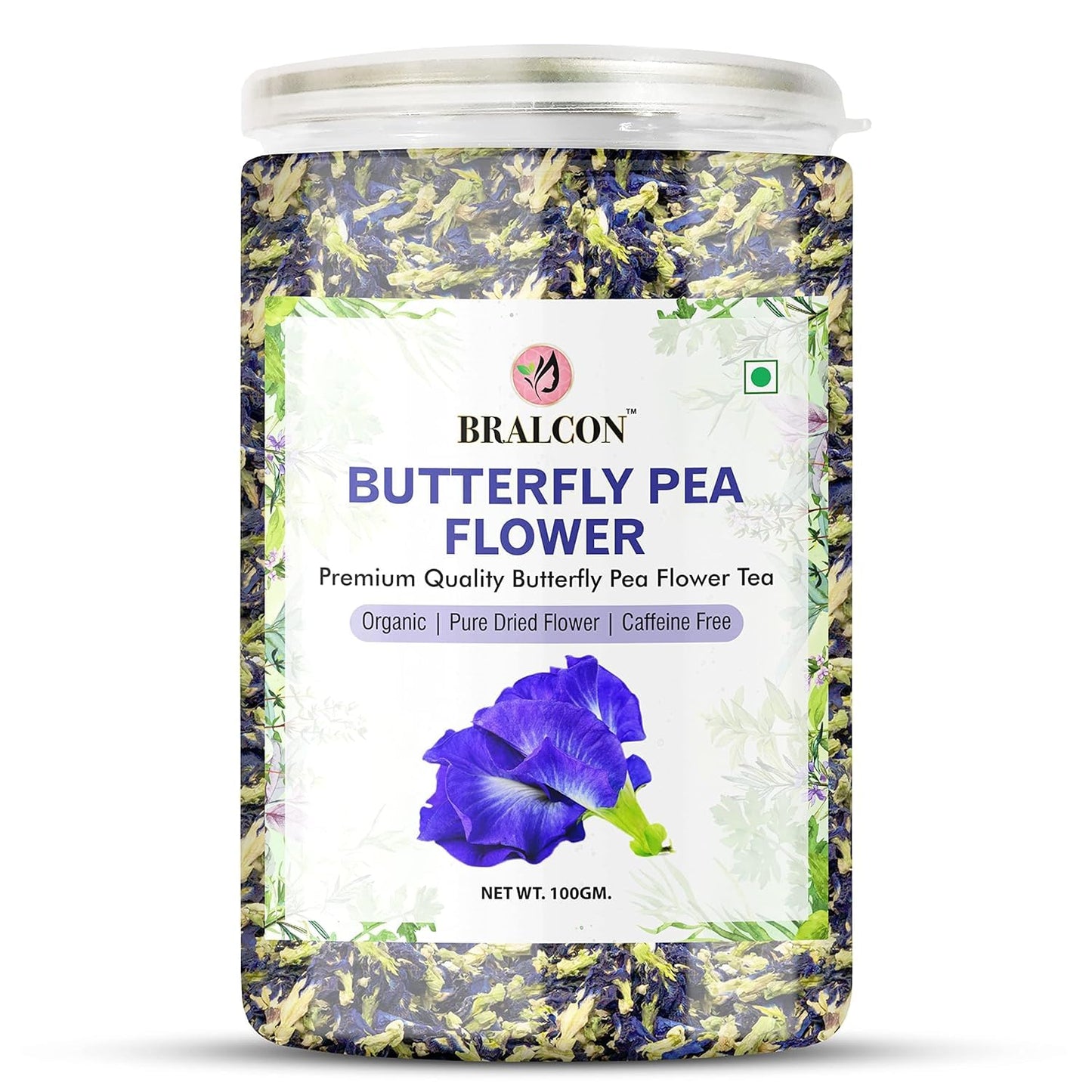 Bralcon Butterfly Pea Flower Tea- 50 gm, Dried Butterfly Pea Herbal Tea