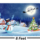 Christmas Landscape with Christmas Tree and Snowman Photoshoot  Size 5Feet Height & 8Feet Width