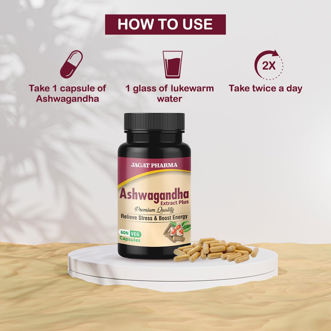 Ashwagandha 250 mg & Helps Boost Immunity Relieve Stress & Anxiety 60 Caps