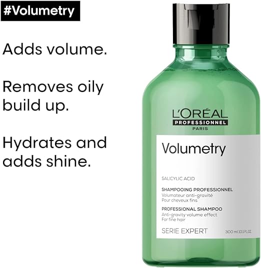 L’Oréal Professionnel | Volumetry Volumizing Shampoo | Removes Build Up & and Cleanses Scalp | With Salicylic Acid |300ml