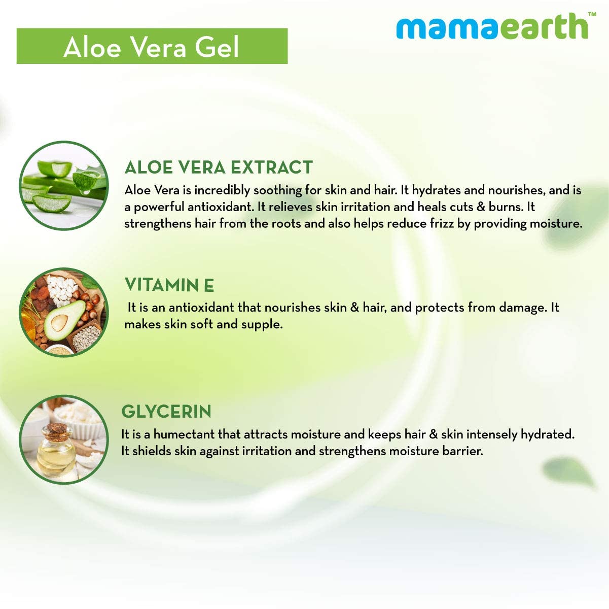 Mamaearth Aloe Vera Gel for Skin & Hair | With Pure Aloe Vera & Vitamin E | For Men & Women | 300 ml