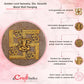 eCraftIndia Lord Ganesha on Om Swastik Metal Golden Wall Hanging