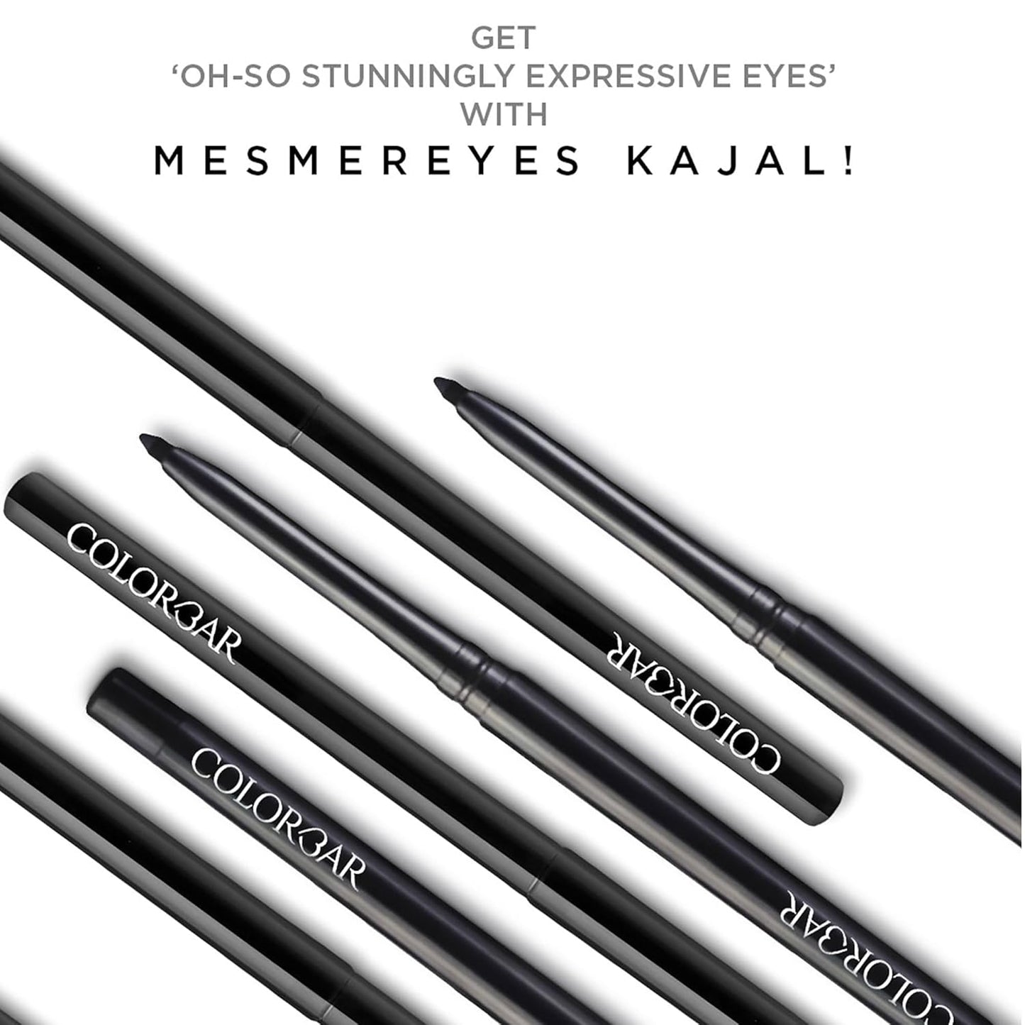Colorbar Mesmereyes Opaque Pencil Kajal, Black 001, 0.35 gm Pack of 2