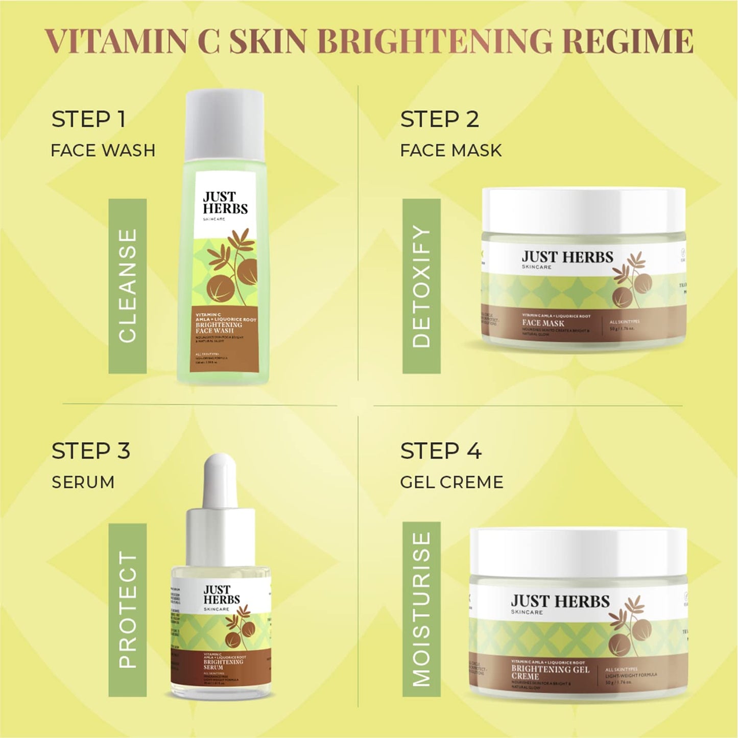 Just Herbs Brightening Face Wash 50 gm