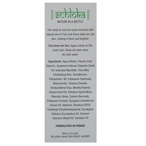 Modicare Green Organics SCHLOKA d-tan Face Pack With Tulsi & Clove, 60 ml