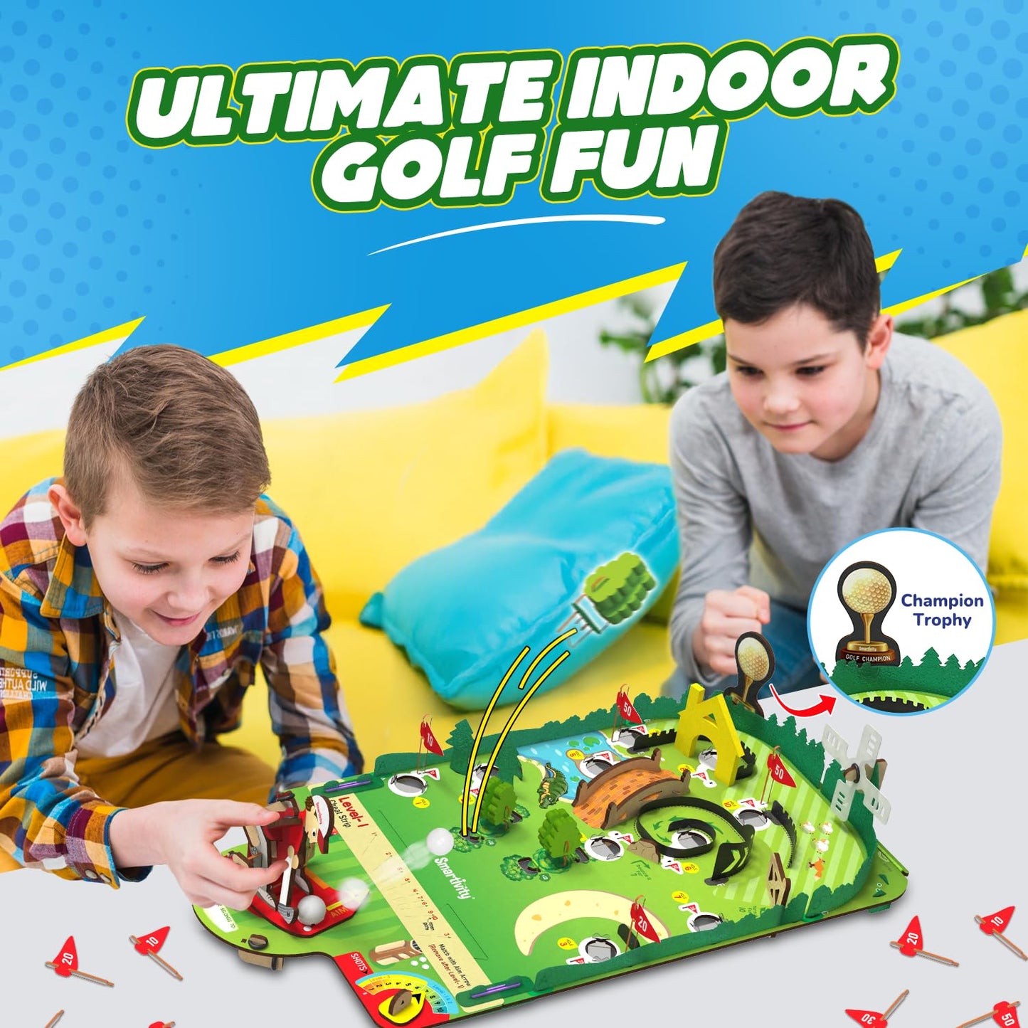 Smartivity Mini Golf Tabletop Game for Kids 6-12 Years Old