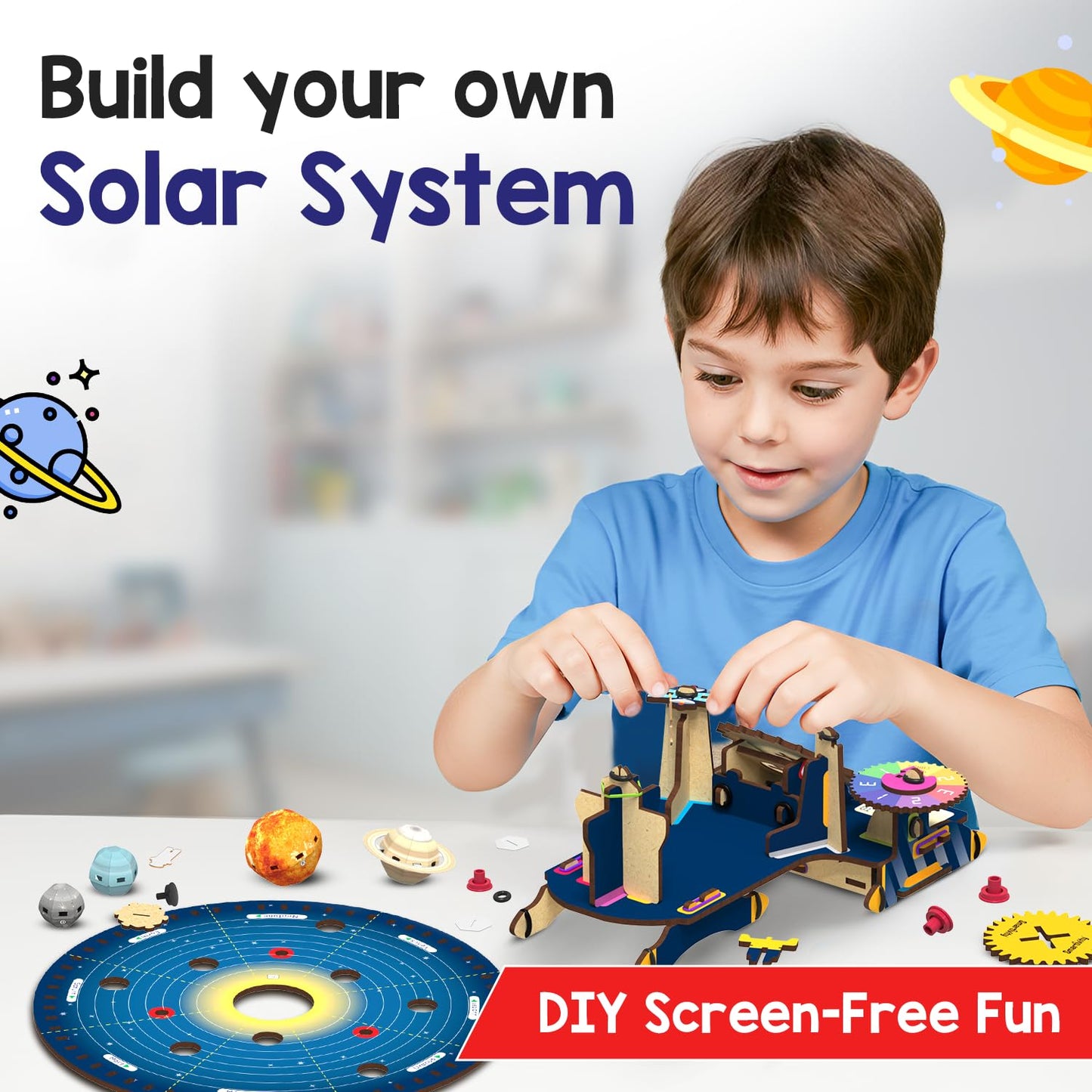 Smartivity Solar System Kit | Gear-Driven Working Model of Planets