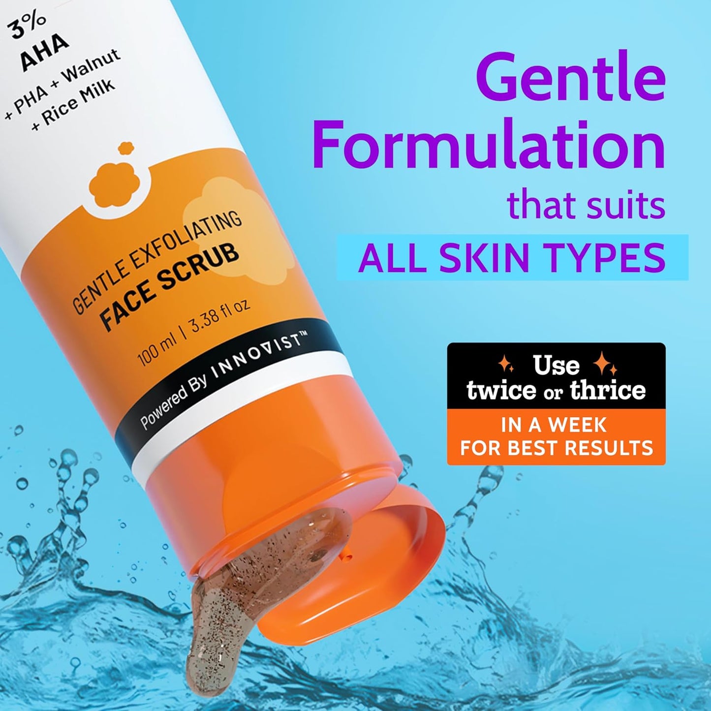 Chemist At Play Gentle Exfoliating Face Scrub with Mandelic Acid & Walnuts, 100 ml