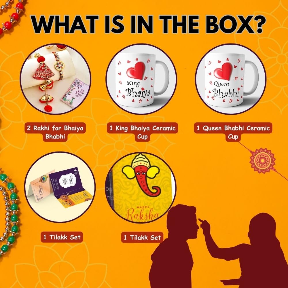 Rakhi with Gift for Brother and bhabhi