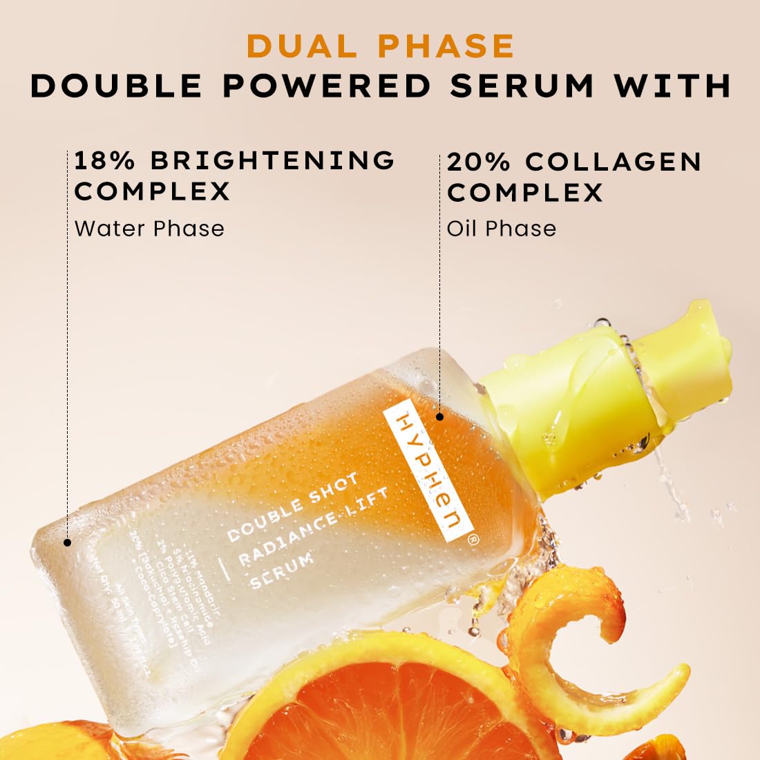 Hyphen 18% Brightening + 20% Collagen Face Serum, 50 ml