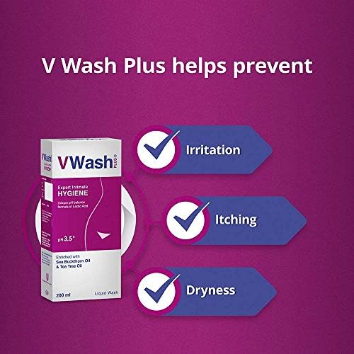 VWash Plus Expert Intimate Hygiene, 200ml, Hygiene Wash for Women, Vaginal Wash, Prevents Itching, Irritation & Dryness, Suitable For All Skin Types